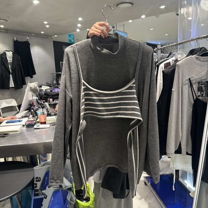 HERTZ-P東大門㊣實拍女裝新品職業人氣休閑25秋冬長袖T恤假兩件HERTZ-P長袖T恤