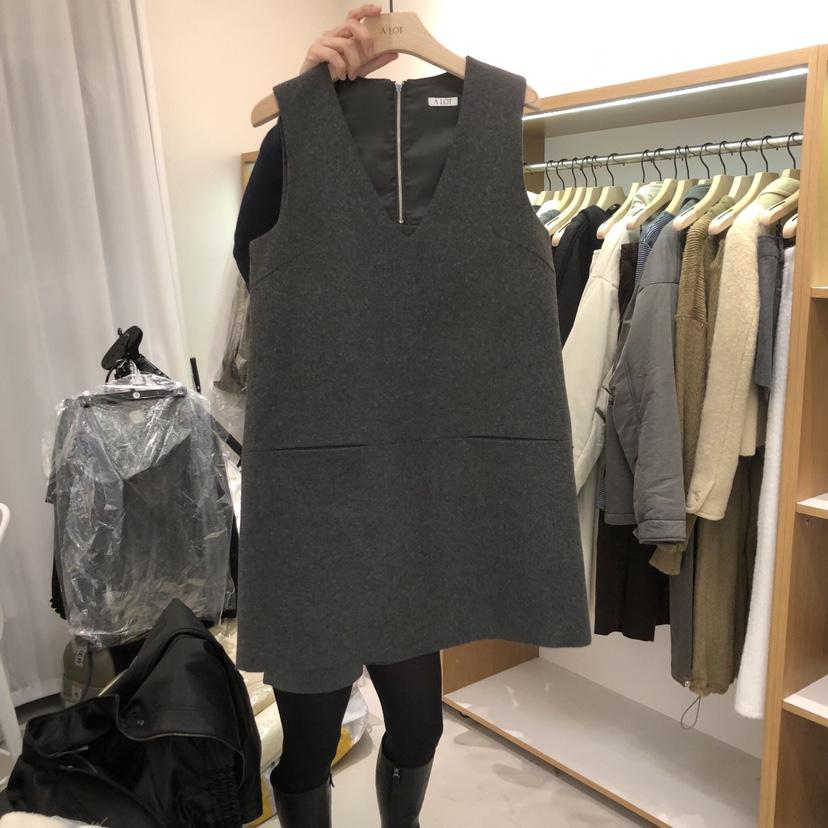 ALOT東大門㊣代購女士新款熱賣職業時尚25秋冬推薦連衣裙羊毛A LOT連衣裙