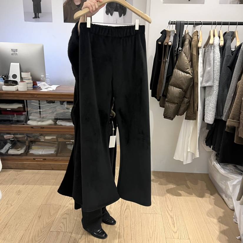 OURIN韓國直郵㊣女裝新款職業時尚人氣推薦休閑休閑褲修身絲絨OURIN休閑褲