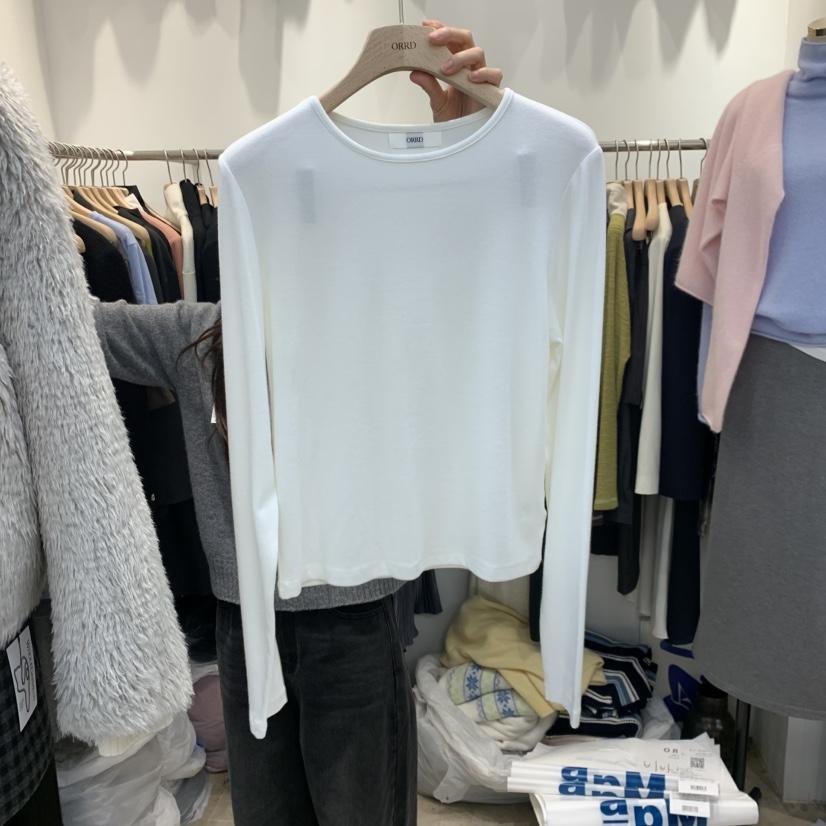 ORRD東大門㊣直郵女裝新款熱賣休閑職業人氣推薦25秋冬長袖T恤ORRD長袖T恤