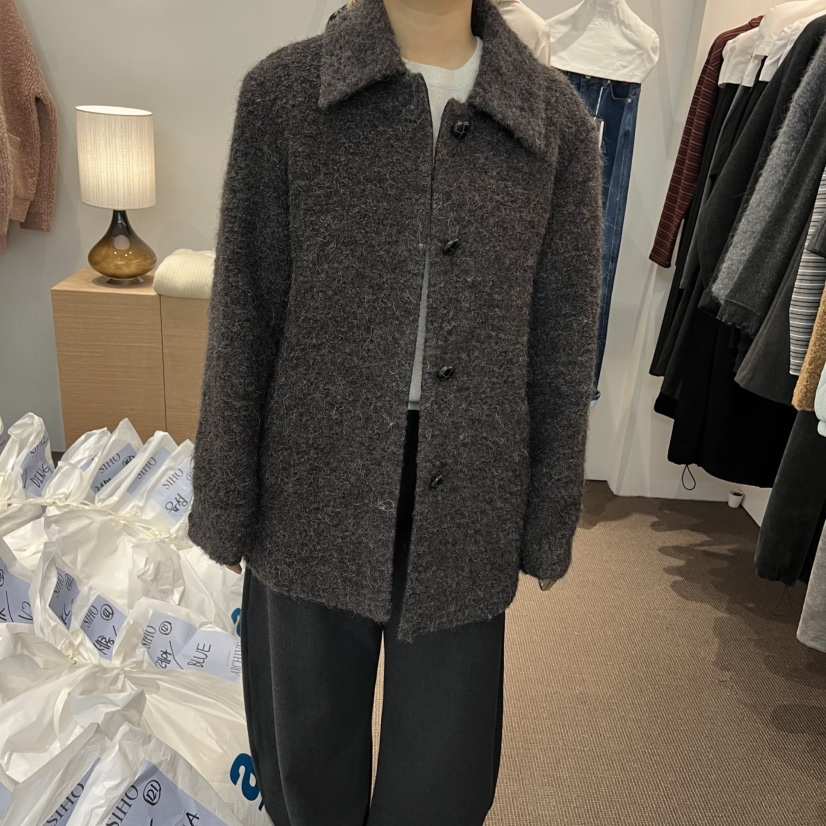 SIHO ARCHIVE東大門㊣代購女裝新品推薦熱賣25秋冬短款大衣手工SIHO ARCHIVE短款大衣