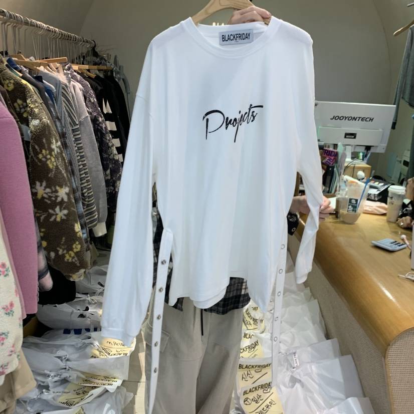 BLACKFRIDAY韓國直郵㊣女裝新款人氣時尚25秋冬推薦長袖T恤BLACK FRIDAY長袖T恤