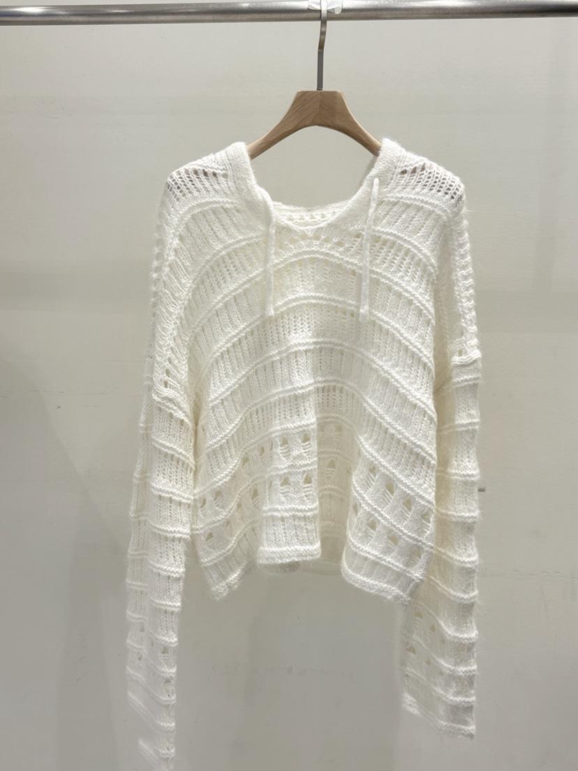 BLUE RIBBON韓國代購㊣女裝新款時尚休閑針織衫連帽針織衫BLUE RIBBON針織衫