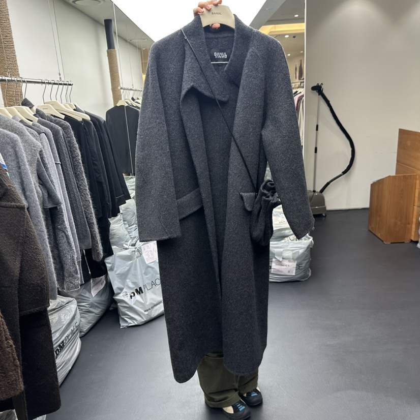 BANUL東大門㊣直郵女士新款職業25秋冬休閑時尚中長款大衣含包BANUL中長款大衣