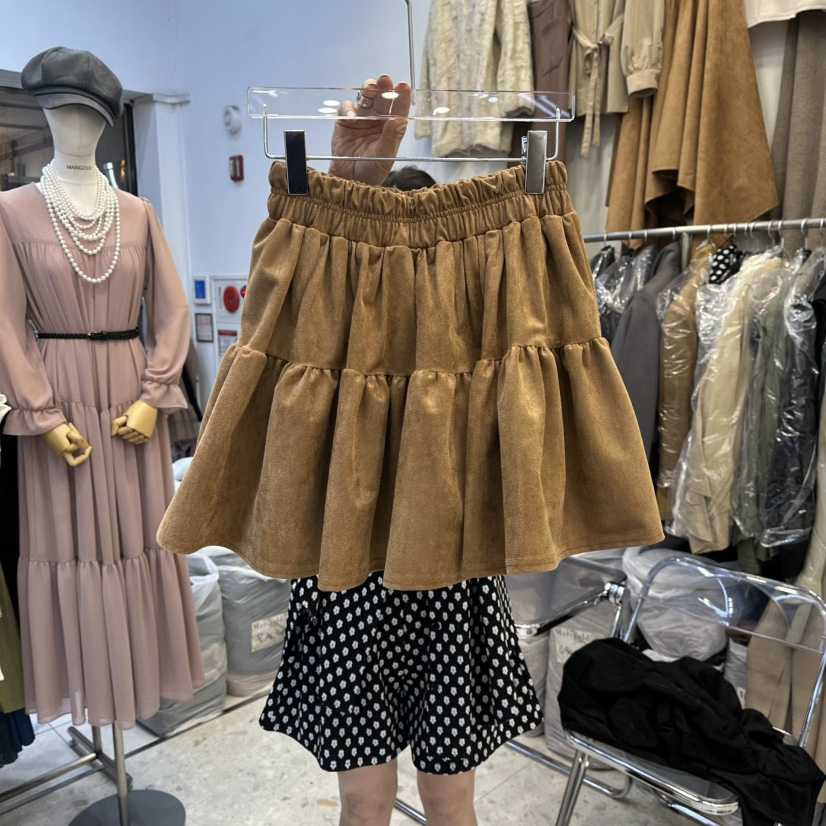 MARIGOLD東大門㊣直郵女裝新款人氣休閑時尚25秋冬裙褲麂皮MARIGOLD裙褲