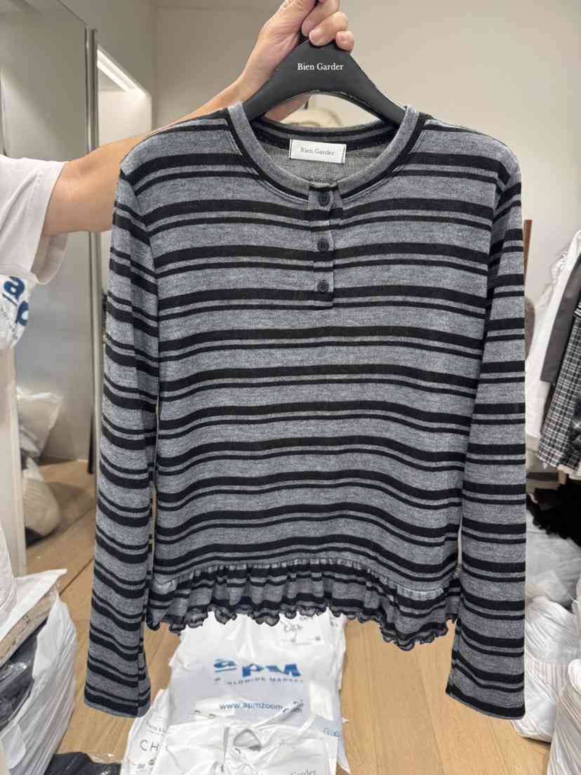BIEN GARDER韓國直郵㊣女裝新款時尚25秋冬推薦人氣長袖T恤BIEN GARDER長袖T恤