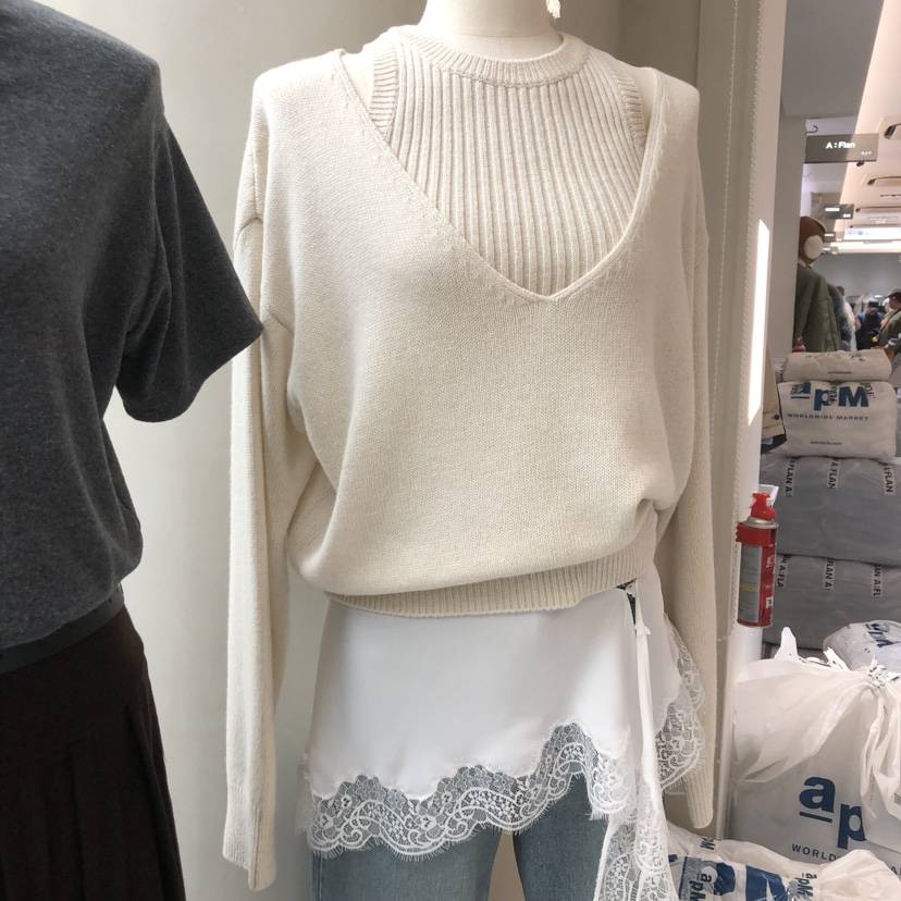 MURR東大門㊣實拍女士新品職業人氣推薦25秋冬毛衣不含內搭羊毛MURR毛衣