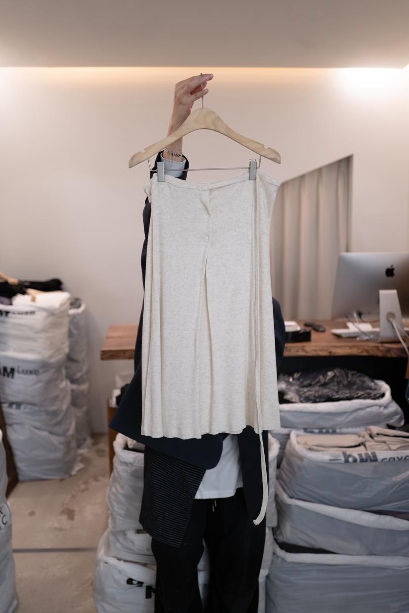 FRIC東大門㊣代購女士新款職業人氣推薦25秋冬半身裙中短裙紐扣FRIC半身裙/中短裙