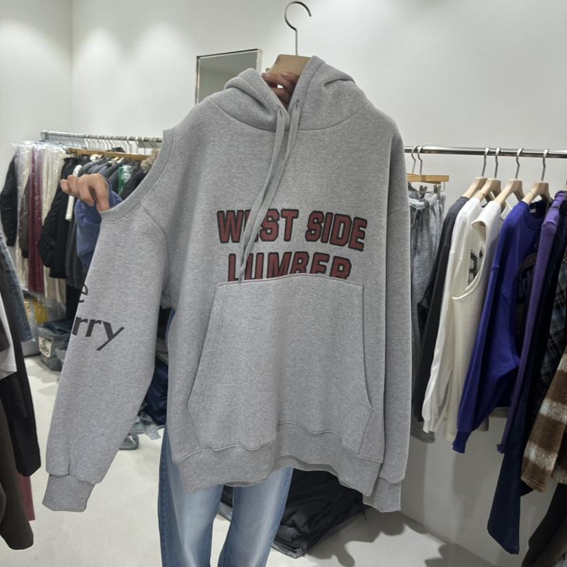 REPELLER韓國代購㊣女裝新品熱賣25秋冬衛衣連帽衫加絨抓絨開衩REPELLER衛衣