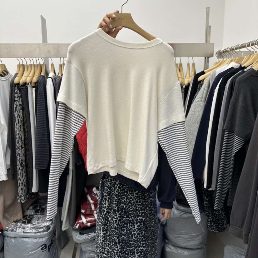 SPECIAL東大門㊣代購女士新款熱賣人氣職業推薦長袖T恤假兩件SPECIAL長袖T恤