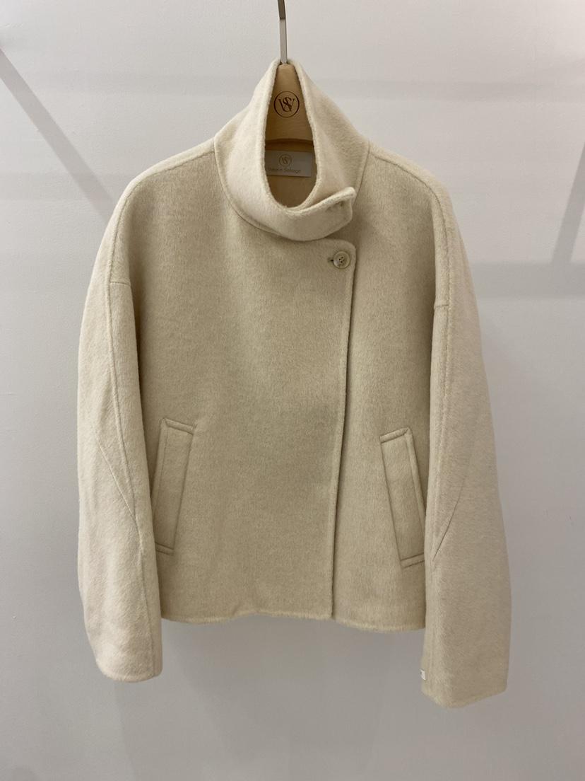 WEAUE SELVAGE韓國代購㊣女士新款25秋冬推薦職業短款大衣WEAUE SELVAGE短款大衣