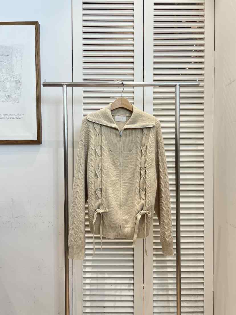 FAVE-L韓國代購㊣女裝新品25秋冬休閑職業推薦熱賣針織衫拉鏈FAVE-L針織衫