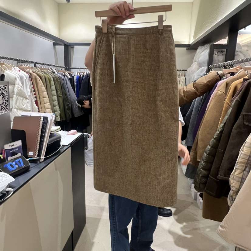 SELF SERVICE韓國代購㊣女裝新品職業時尚25秋冬休閑熱賣長裙SELF SERVICE長裙