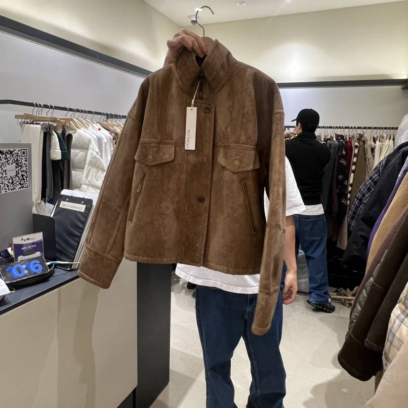 SELF SERVICE東大門㊣直郵女裝新款推薦25秋冬短款大衣復古SELF SERVICE短款大衣