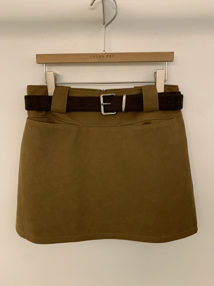 UNDER KEY韓國直郵㊣女士新品職業25秋冬休閑熱賣裙褲含腰帶UNDER KEY裙褲