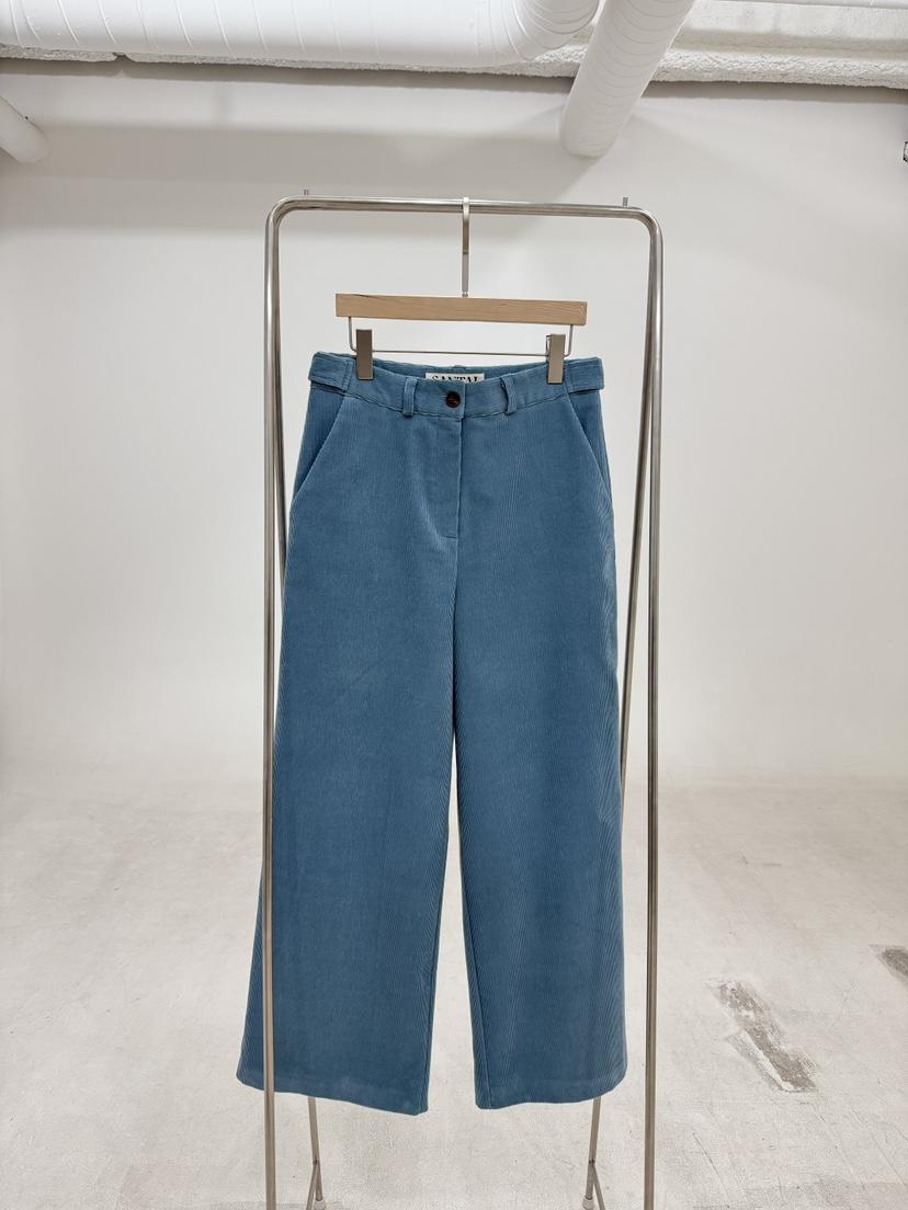 SANTAL東大門㊣代購女裝新品推薦時尚休閑褲燈芯絨拉絨紐扣SANTAL休閑褲