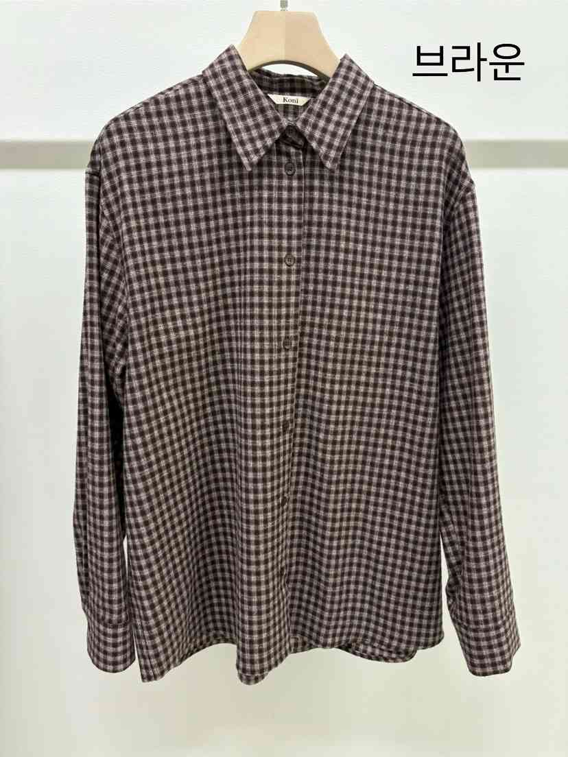 KONI韓國代購㊣女裝新品休閑25秋冬職業推薦人氣襯衫蕾絲衫KONI襯衫/蕾絲衫