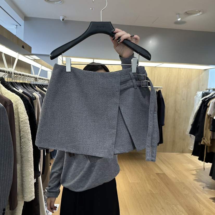 LEFANCY韓國代購㊣女士新品時尚人氣熱賣推薦25秋冬裙褲系帶LEFANCY裙褲