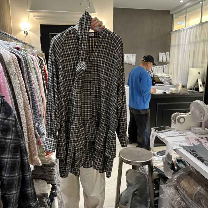 MIXXIN東大門㊣實拍女裝新品25秋冬休閑職業人氣連衣裙含脖帶MIXXIN連衣裙