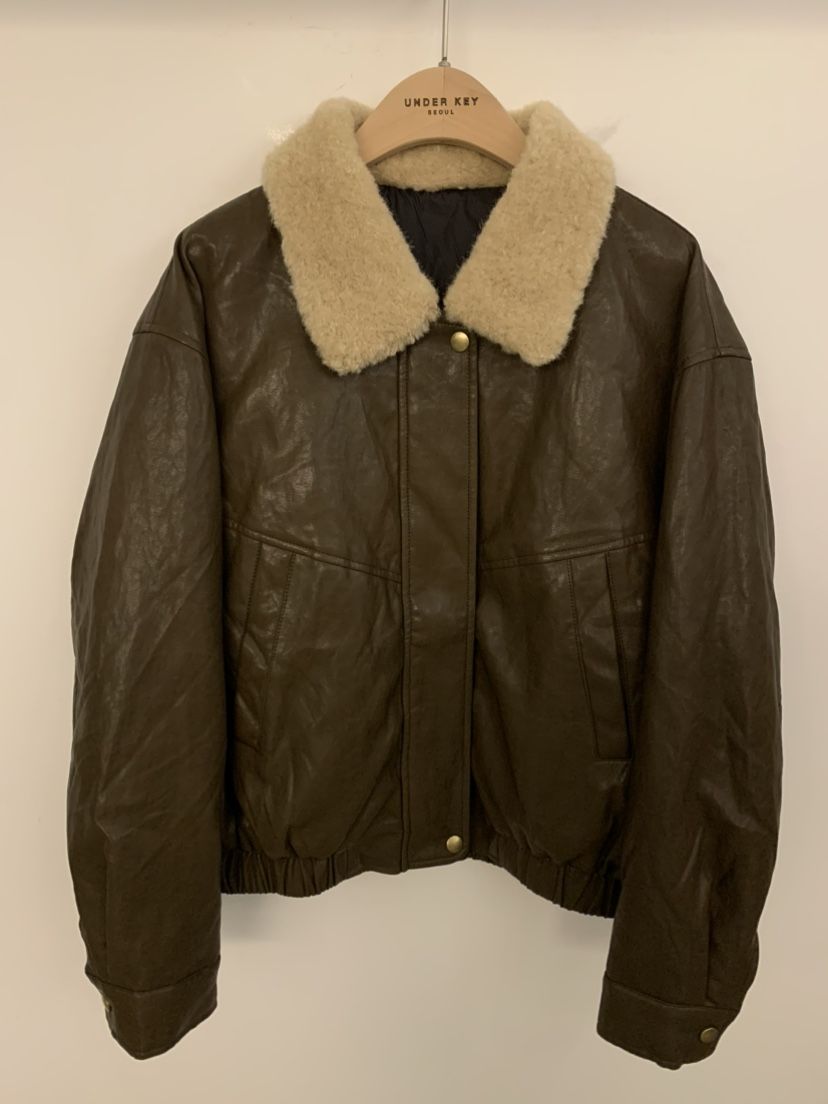 UNDER KEY韓國直郵㊣女裝新款25秋冬推薦皮衣皮革羊皮鴨絨UNDER KEY皮衣