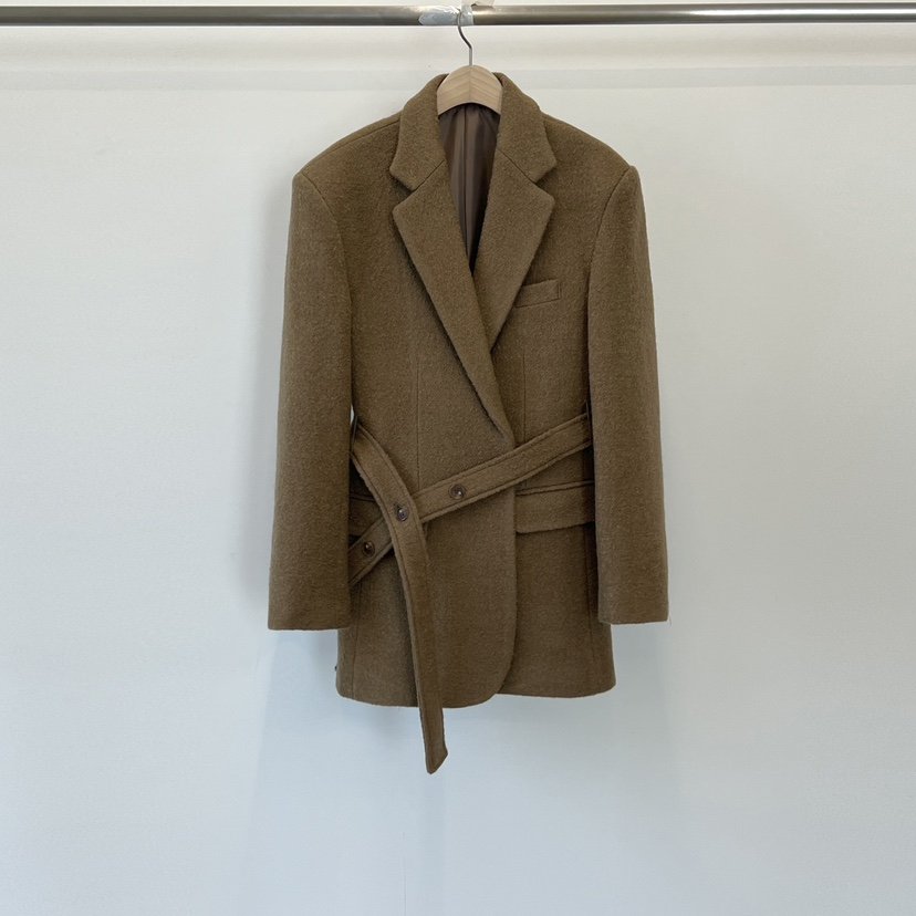 ANOTHER AVENUE韓國直郵㊣女士新品休閑推薦夾克含腰帶羊毛ANOTHER AVENUE夾克