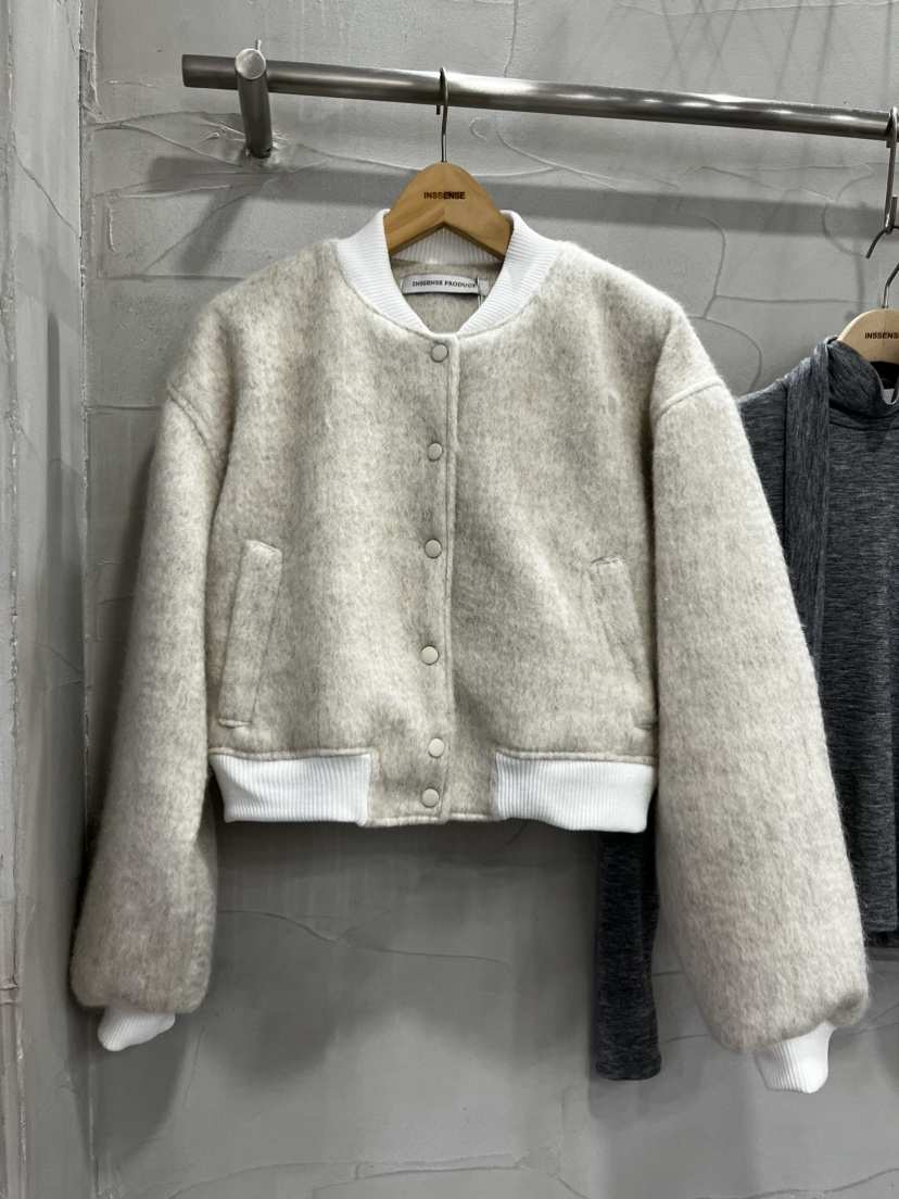 INSSENSE-A東大門㊣實拍女裝新品休閑時尚人氣推薦夾克羊駝毛INSSENSE-A夾克