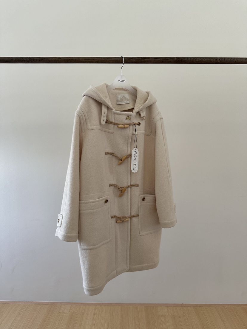 ERUME韓國代購㊣女裝新款推薦人氣時尚休閑25秋冬中長款大衣羊駝ERUME中長款大衣