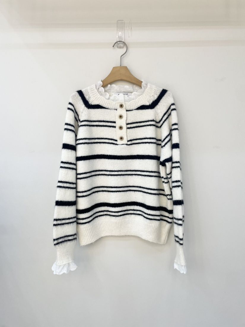 MILLIMETER東大門㊣實拍女裝新款時尚職業人氣休閑針織衫褶皺MILLIMETER/MGML針織衫