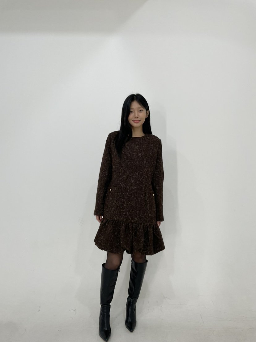 ANNA VERRY-P東大門㊣代購女裝新品時尚職業25秋冬連衣裙ANNA VERRY-P連衣裙