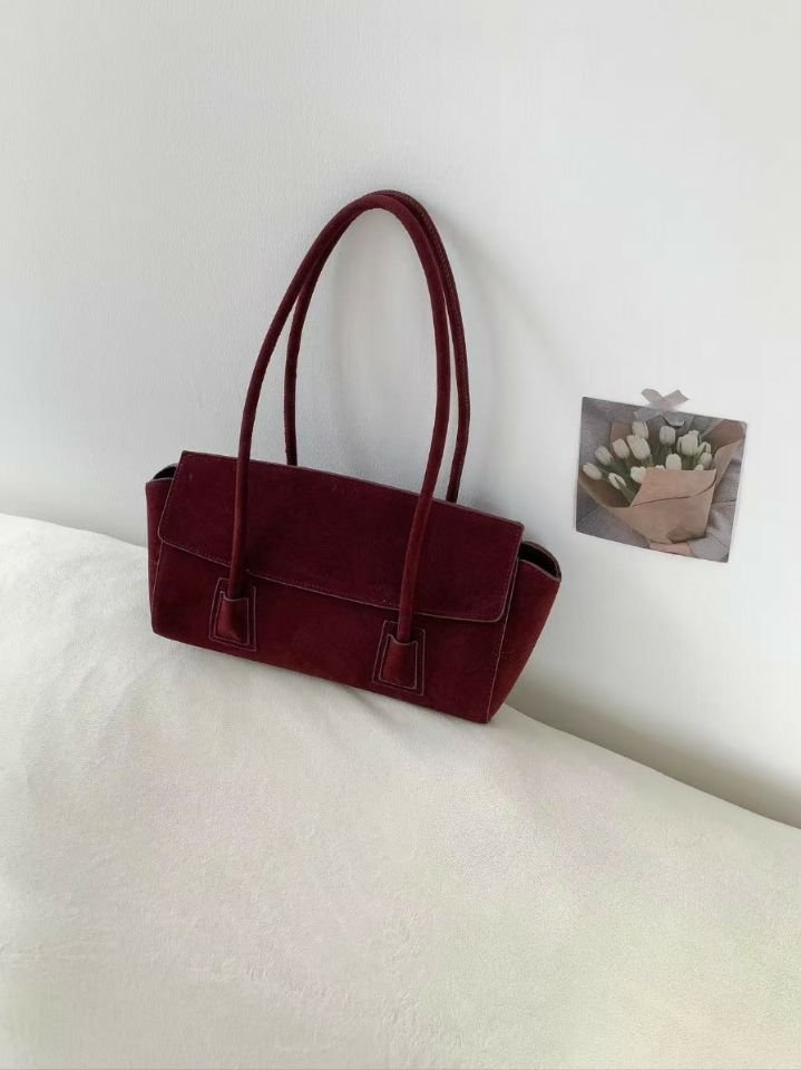 TROUVAILLE東大門㊣代購女裝新品人氣時尚休閑單肩斜跨包麂皮TROUVAILLE單肩/斜跨包