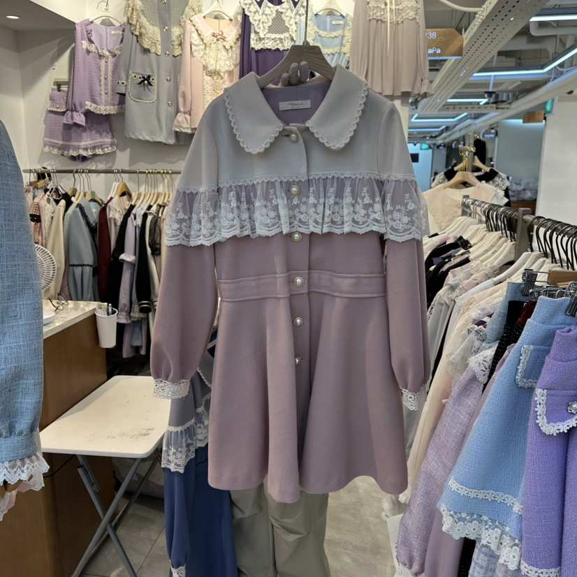 PAPA東大門㊣實拍女裝新款時尚熱賣推薦25秋冬人氣長款風衣PaPa/HALMADE長款風衣