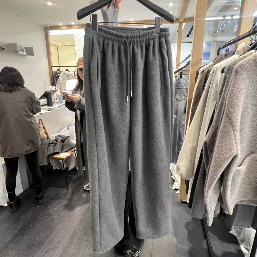 OBJECT東大門㊣實拍女士新款25秋冬推薦熱賣時尚休閑褲羊毛OBJECT休閑褲