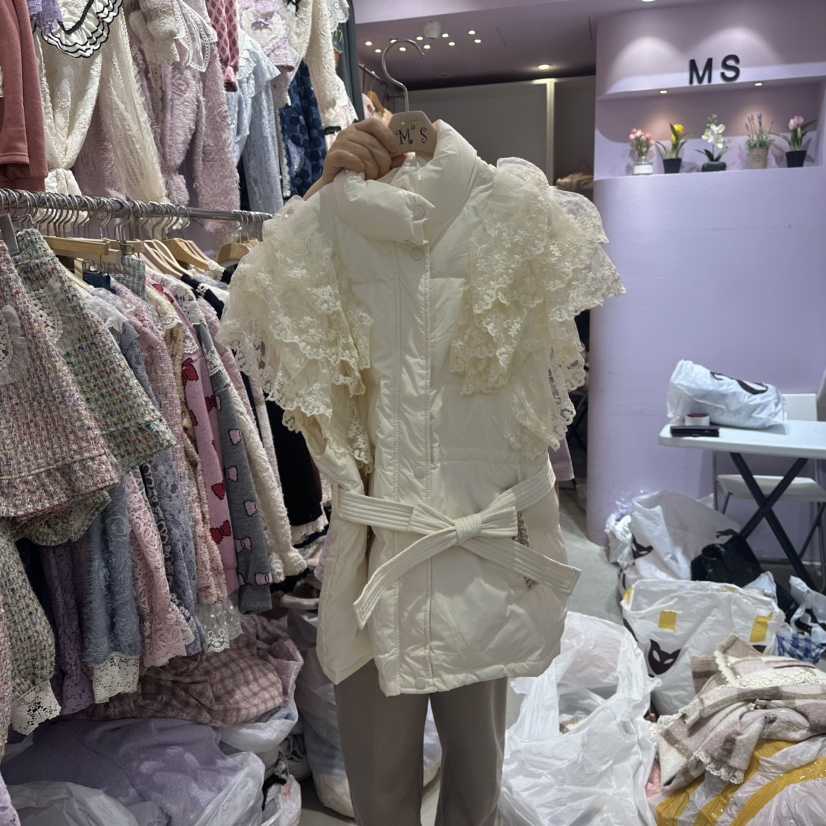 MS東大門㊣實拍女士新品25秋冬人氣休閑時尚推薦馬甲含腰帶絨MS馬甲