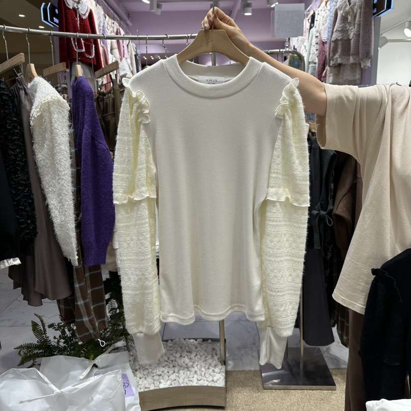 VIRUS韓國直郵㊣女裝新品熱賣人氣休閑時尚職業25秋冬長袖T恤VIRUS長袖T恤