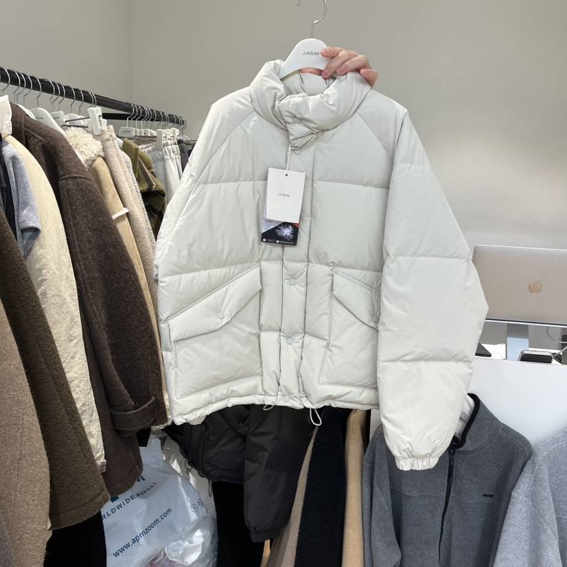 JINSIM韓國代購㊣女裝新品人氣推薦職業熱賣25秋冬短款羽絨服絨JINSIM短款羽絨服