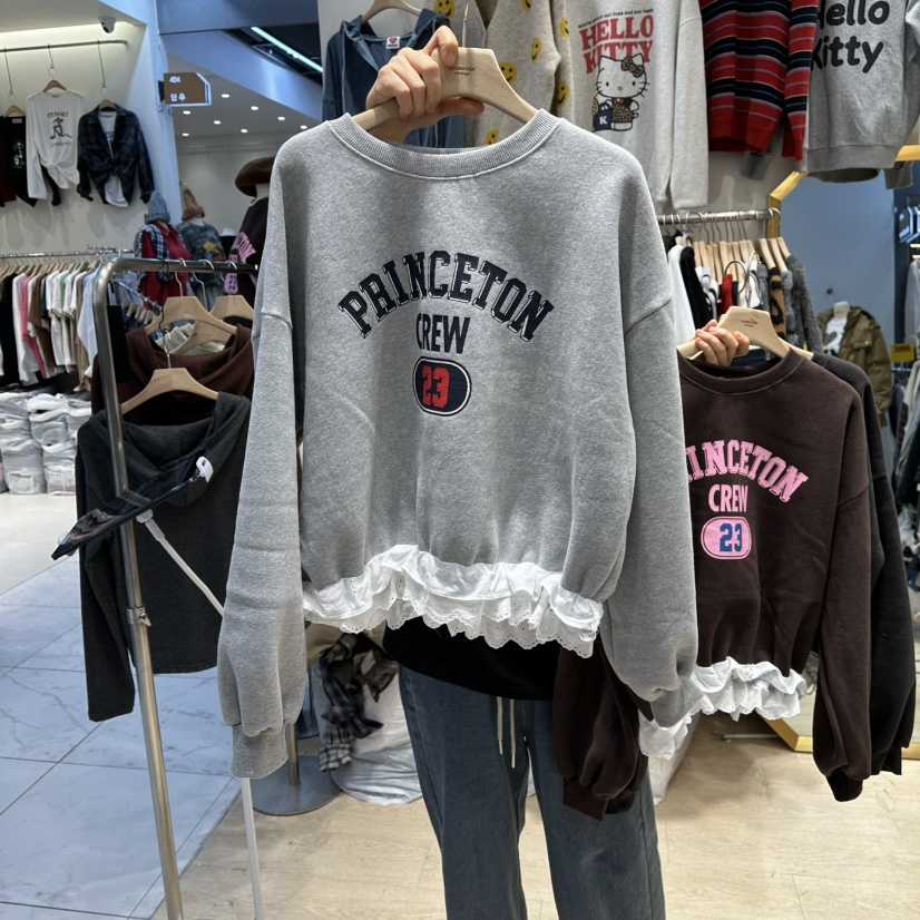 UNDERSTAR_VINTAGE韓國代購㊣女裝新款時尚25秋冬熱賣衛衣加絨UNDERSTAR_VINTAGE衛衣