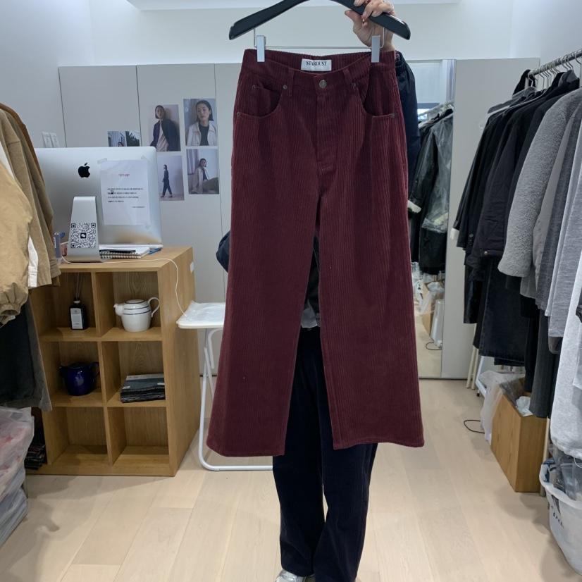 THE STARDUST東大門㊣實拍女士新品休閑時尚25秋冬休閑褲燈芯絨THE STARDUST休閑褲