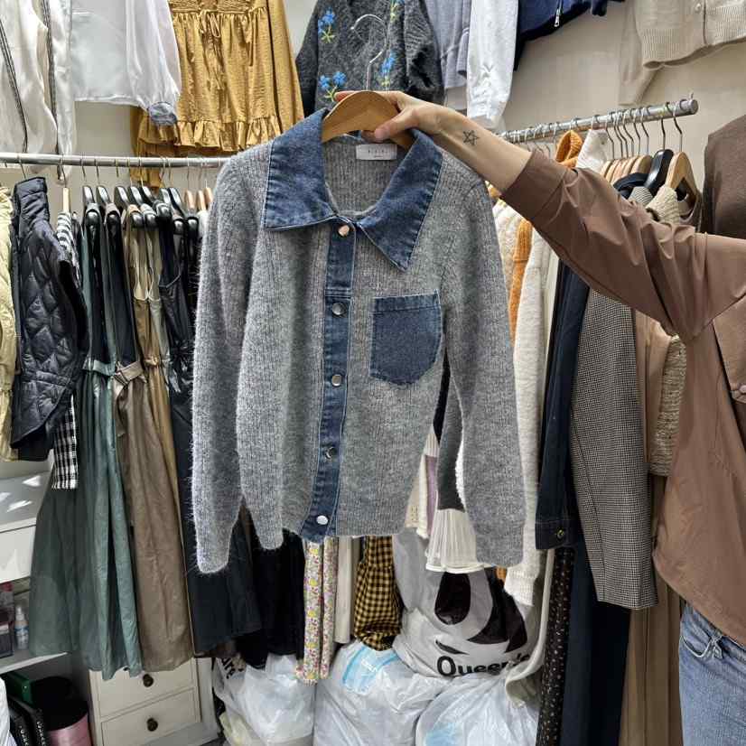 BIKINI東大門㊣直郵女裝新款人氣推薦時尚25秋冬襯衫蕾絲衫紐扣BIKINI襯衫/蕾絲衫