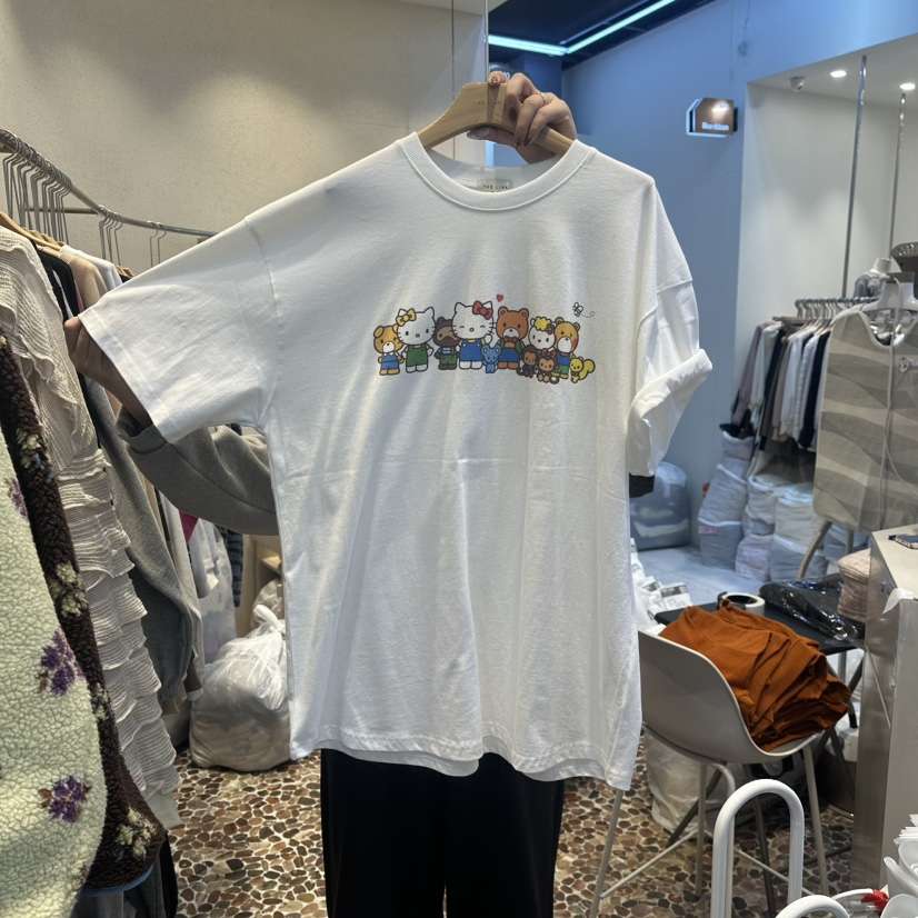 THE LINE-Q東大門㊣代購女裝新品25秋冬熱賣時尚休閑推薦T恤THE LINE-QT恤