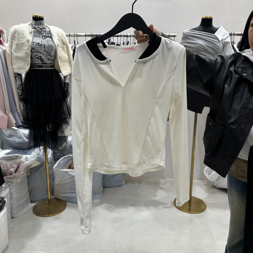 LOTTIMO東大門㊣代購女士新款人氣推薦時尚熱賣長袖T恤假兩件LOTTIMO長袖T恤