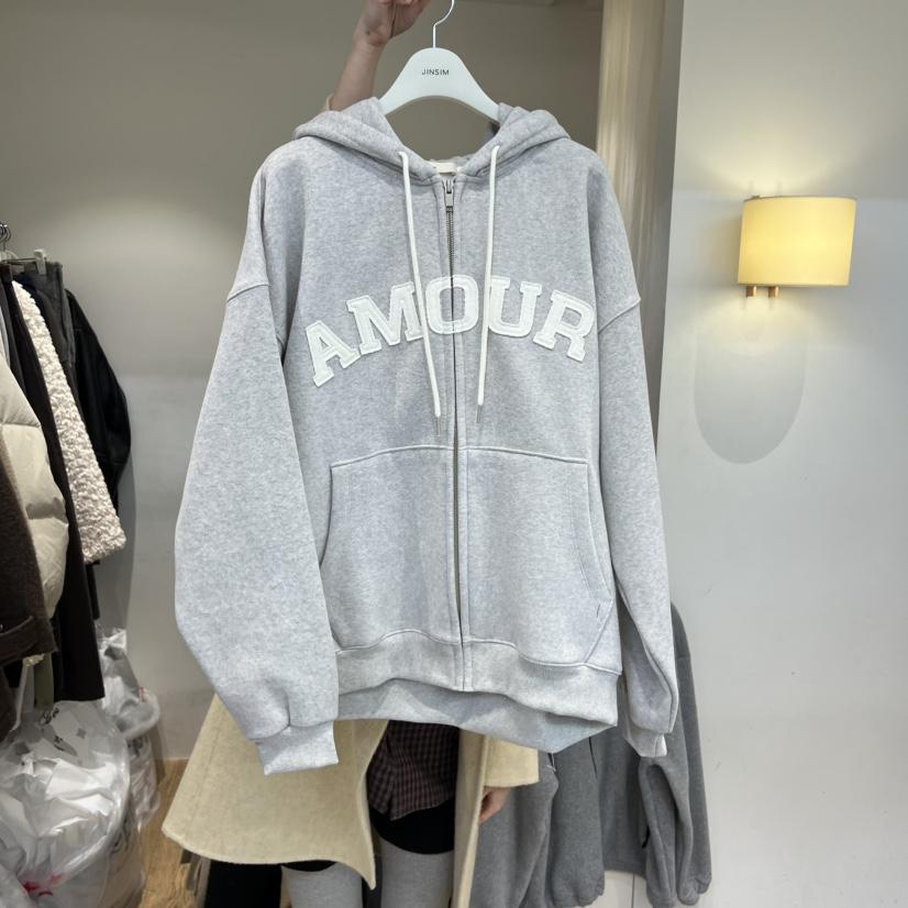 JINSIM東大門㊣代購女裝新款人氣休閑25秋冬職業時尚衛衣拉鏈JINSIM衛衣