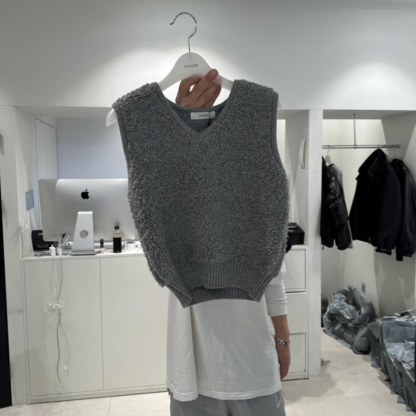 CREAM-P韓國代購㊣女士新款25秋冬熱賣推薦時尚人氣休閑馬甲CREAM-P馬甲
