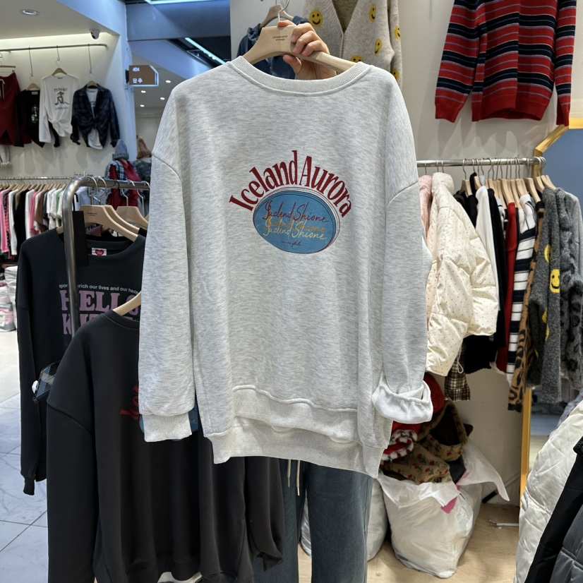 UNDERSTAR_VINTAGE東大門㊣代購女裝新款人氣25秋冬衛衣水貂貂皮UNDERSTAR_VINTAGE衛衣