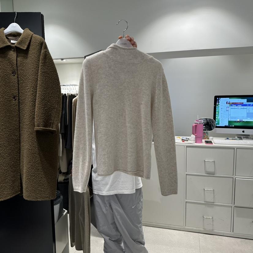 CREAM-P韓國直郵㊣女裝新品推薦25秋冬針織衫連帽針織衫羊毛CREAM-P針織衫