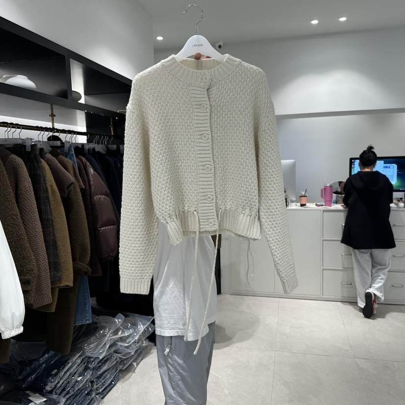 CREAM-P韓國直郵㊣女裝新款熱賣休閑針織衫安哥拉羊毛開衫CREAM-P針織衫