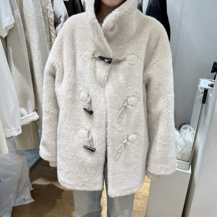 VERVEINE東大門㊣實拍女裝新款25秋冬短款大衣高領兩面雙面VERVEINE短款大衣