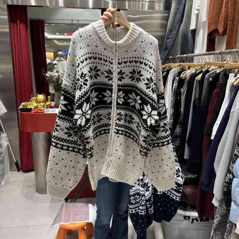 SOLAR東大門㊣直郵女士新款職業時尚休閑25秋冬人氣針織衫拉鏈SOLAR針織衫