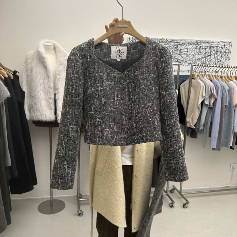 MER韓國直郵㊣女裝新款時尚人氣熱賣職業休閑推薦25秋冬夾克MER/ANGELO BIANCO夾克