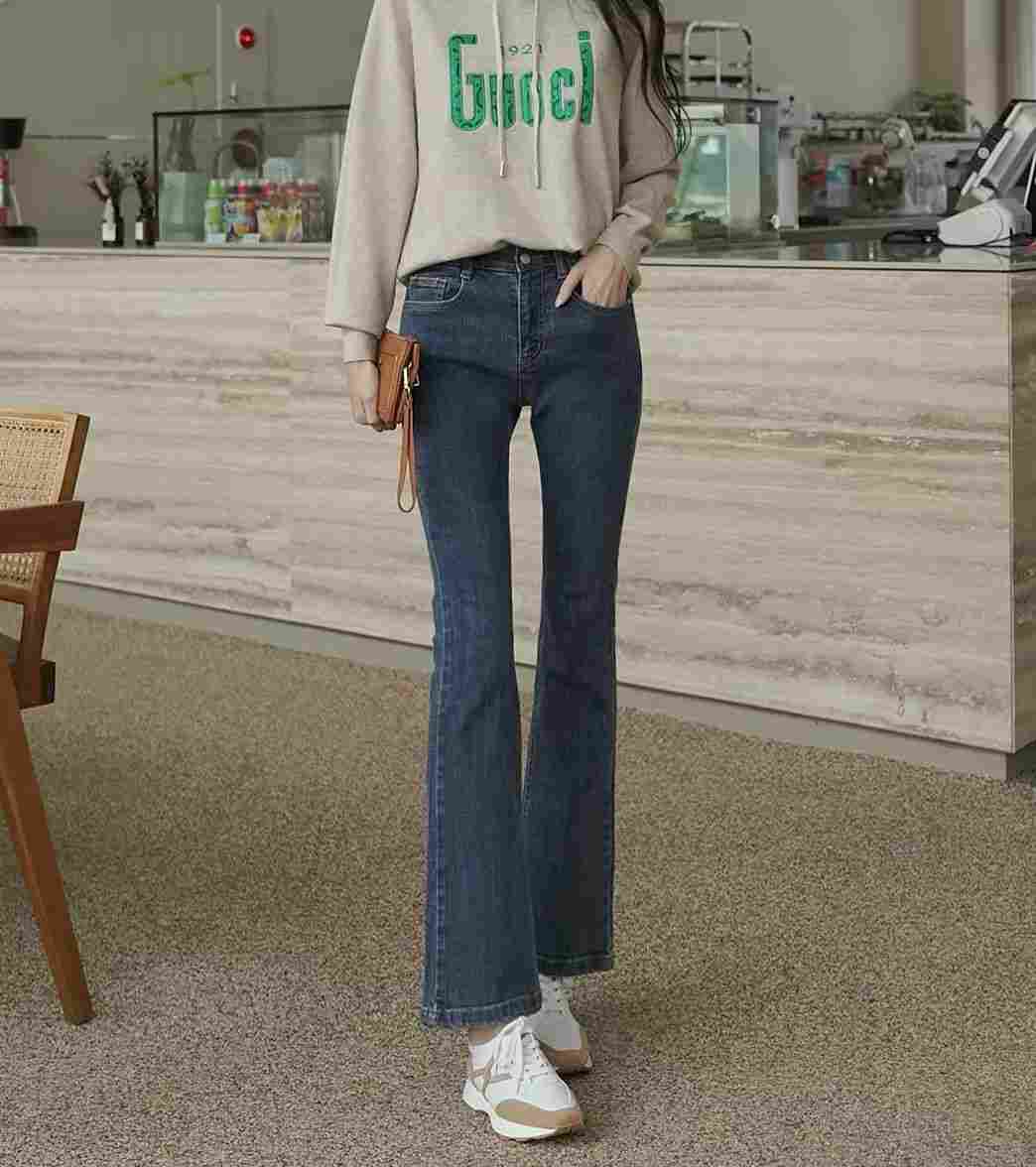 UB 40韓國代購㊣女裝新品真品職業推薦時尚人氣牛仔褲拉絨UB 40牛仔褲