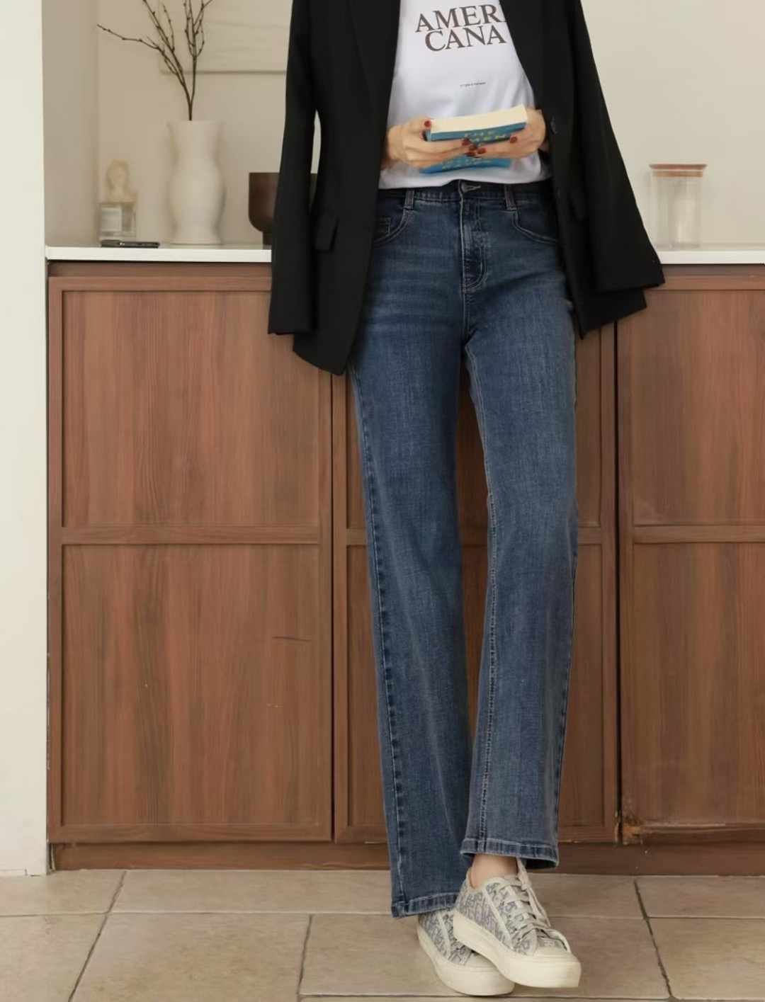 UB 40東大門㊣實拍女裝新款時尚職業熱賣休閑推薦25秋冬牛仔褲UB 40牛仔褲